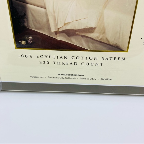Veratex Crystal Collection Solid Green Twin Sheet Set 330 Thread Count RARE - Picture 5 of 12